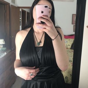 Betty Page Long Black Dress, Black
